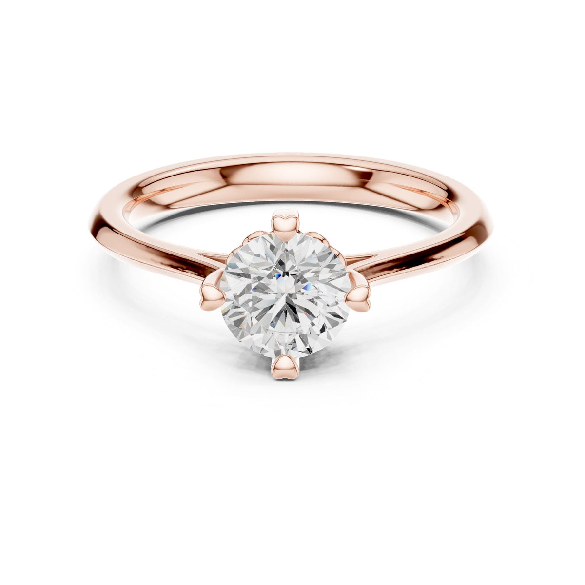 Round Solitaire Lab Grown Diamond Engagement Ring