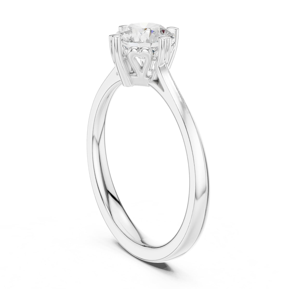 Round Solitaire Lab Grown Diamond Engagement Ring