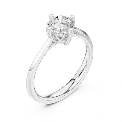 Round Solitaire Lab Grown Diamond Engagement Ring