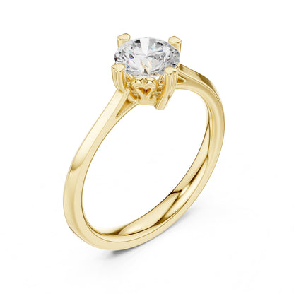 Round Solitaire Lab Grown Diamond Engagement Ring