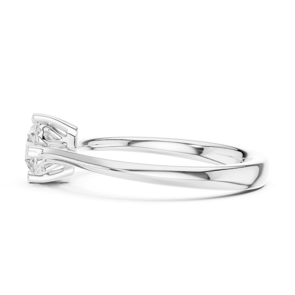 Round Solitaire Lab Grown Diamond Engagement Ring