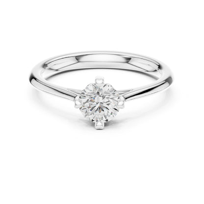 Round Solitaire Lab Grown Diamond Engagement Ring