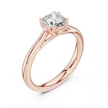 Round Solitaire Lab Grown Diamond Engagement Ring