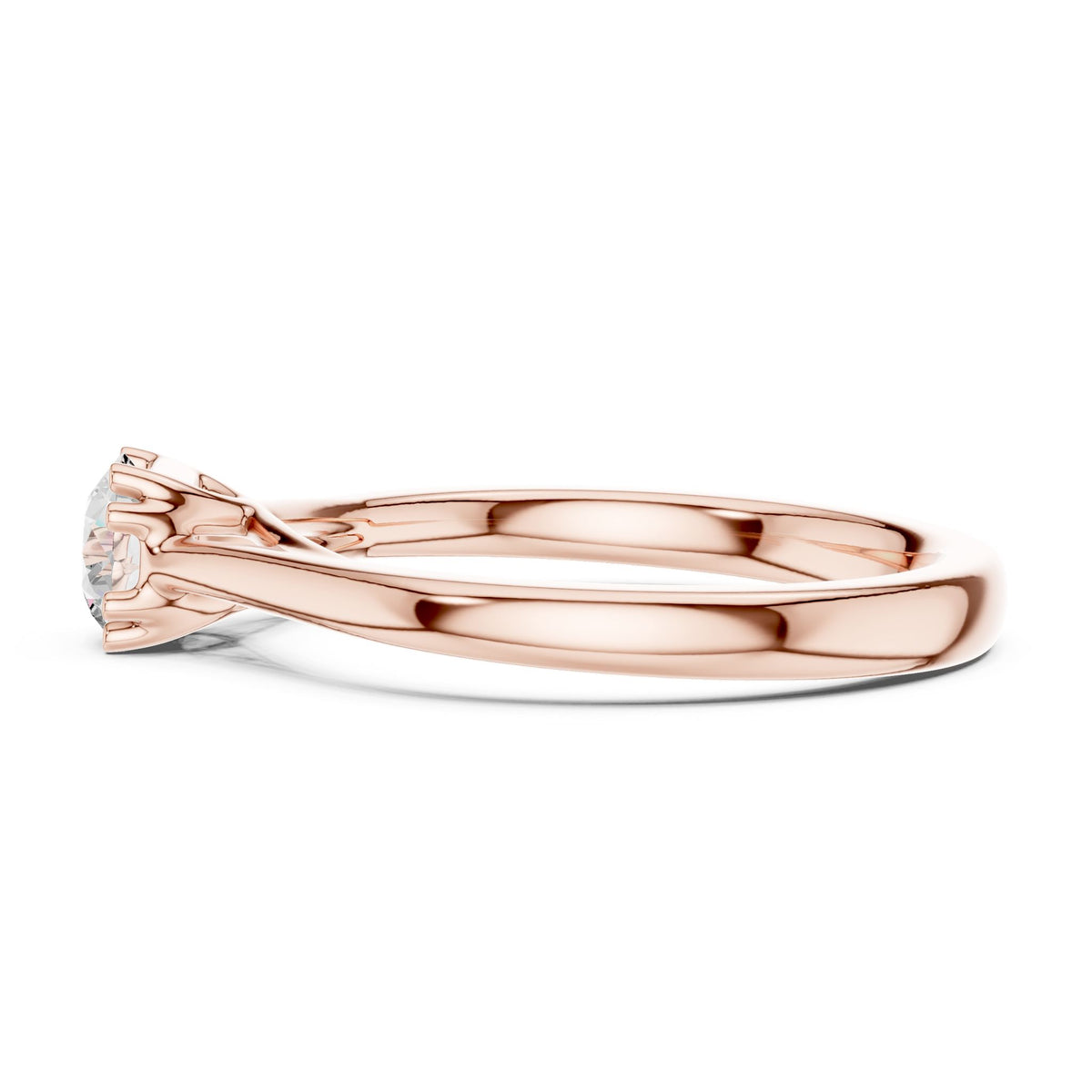 Round Solitaire Lab Grown Diamond Engagement Ring