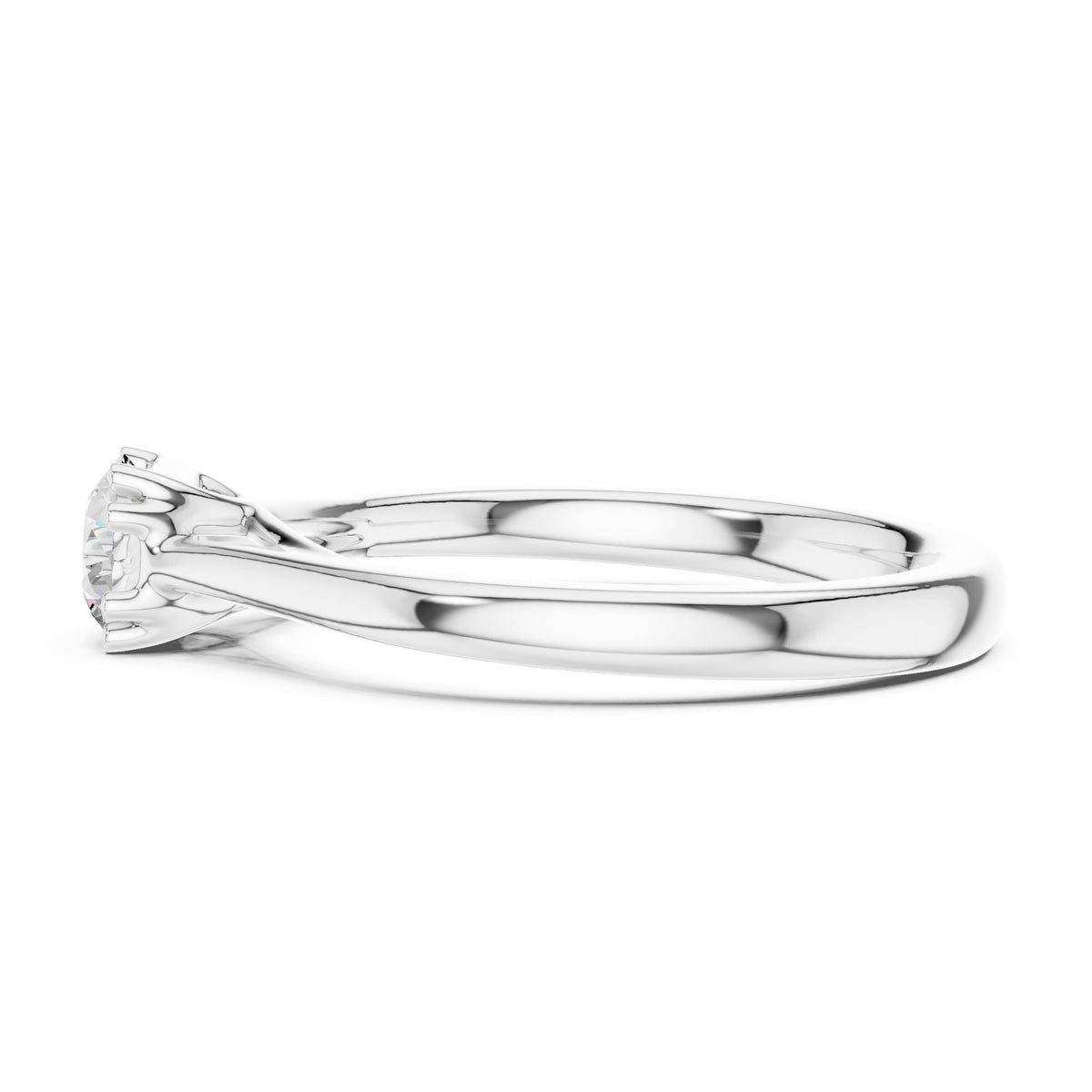 Round Solitaire Lab Grown Diamond Engagement Ring