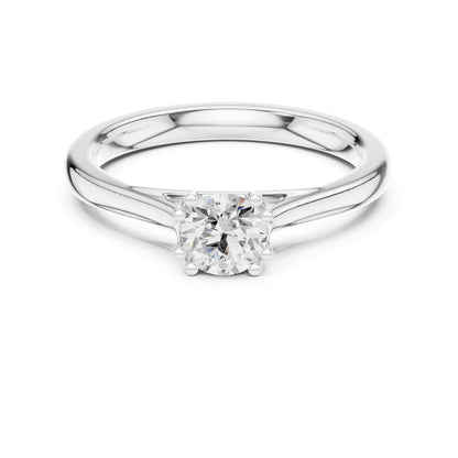 Round Solitaire Lab Grown Diamond Engagement Ring