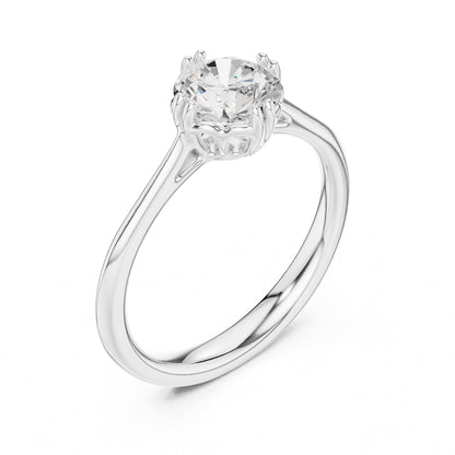 Round Solitaire Lab Grown Diamond Engagement Ring