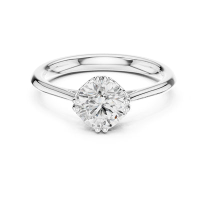 Round Solitaire Lab Grown Diamond Engagement Ring