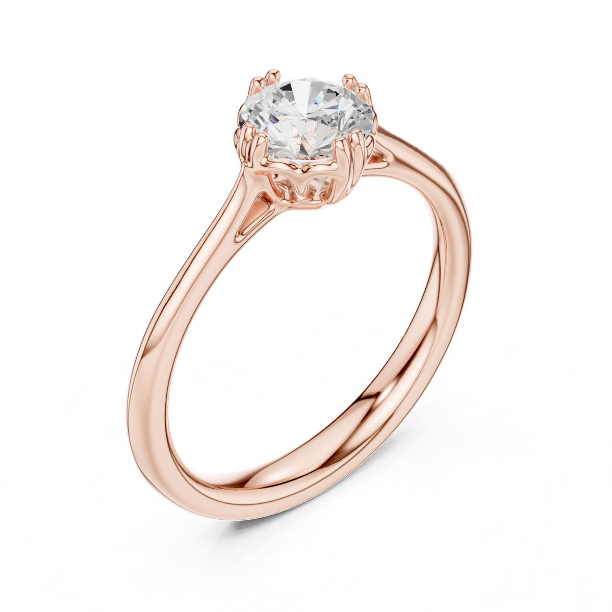 Round Solitaire Lab Grown Diamond Engagement Ring