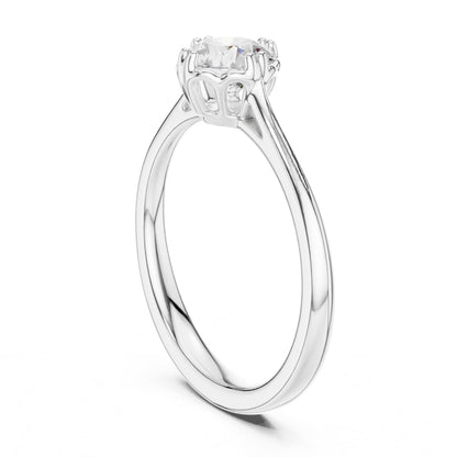 Round Solitaire Lab Grown Diamond Engagement Ring