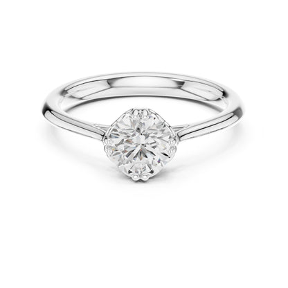 Round Solitaire Lab Grown Diamond Engagement Ring