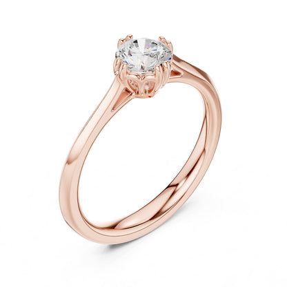Round Solitaire Lab Grown Diamond Engagement Ring