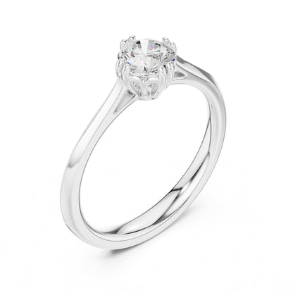 Round Solitaire Lab Grown Diamond Engagement Ring