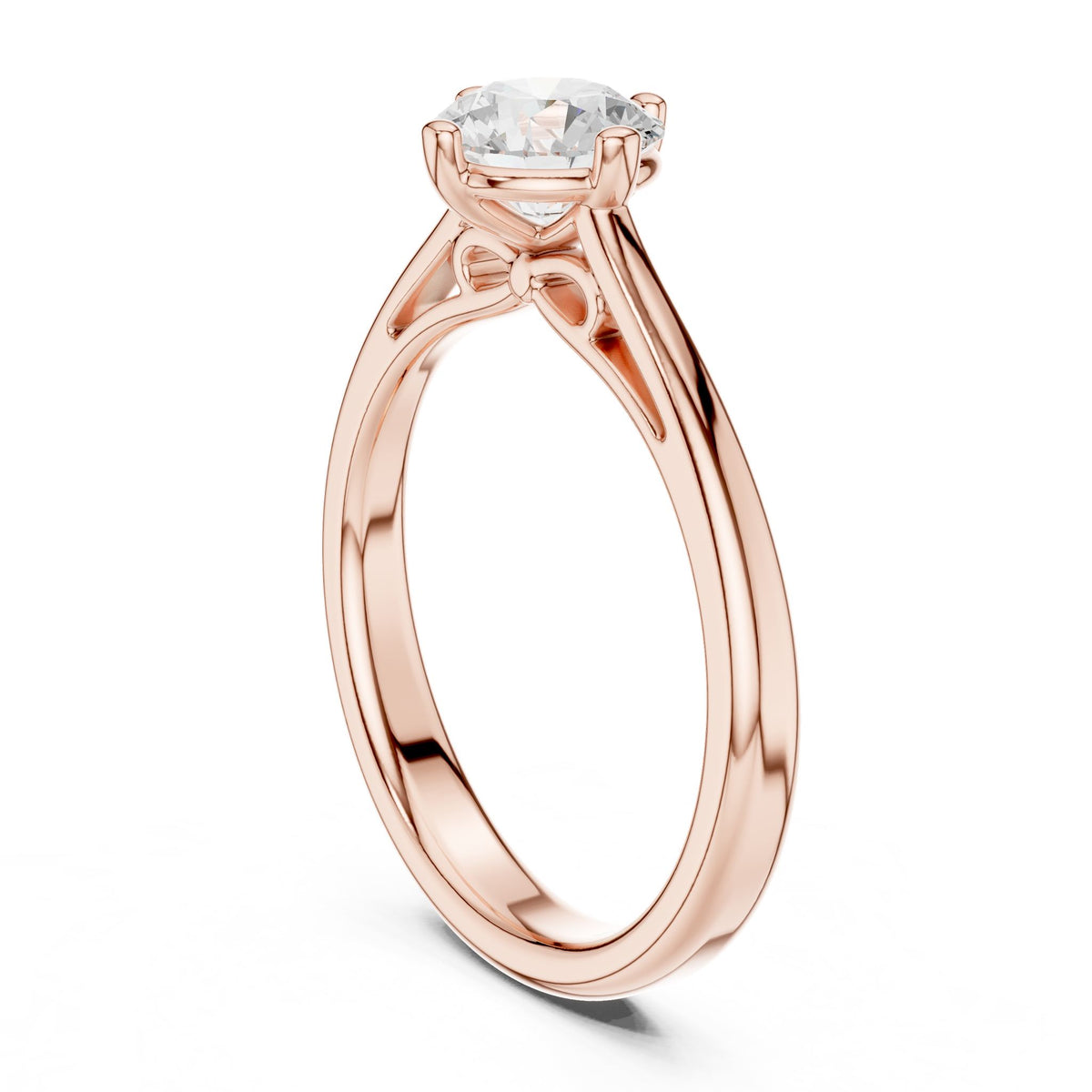 Round Solitaire Lab Grown Diamond Engagement Ring