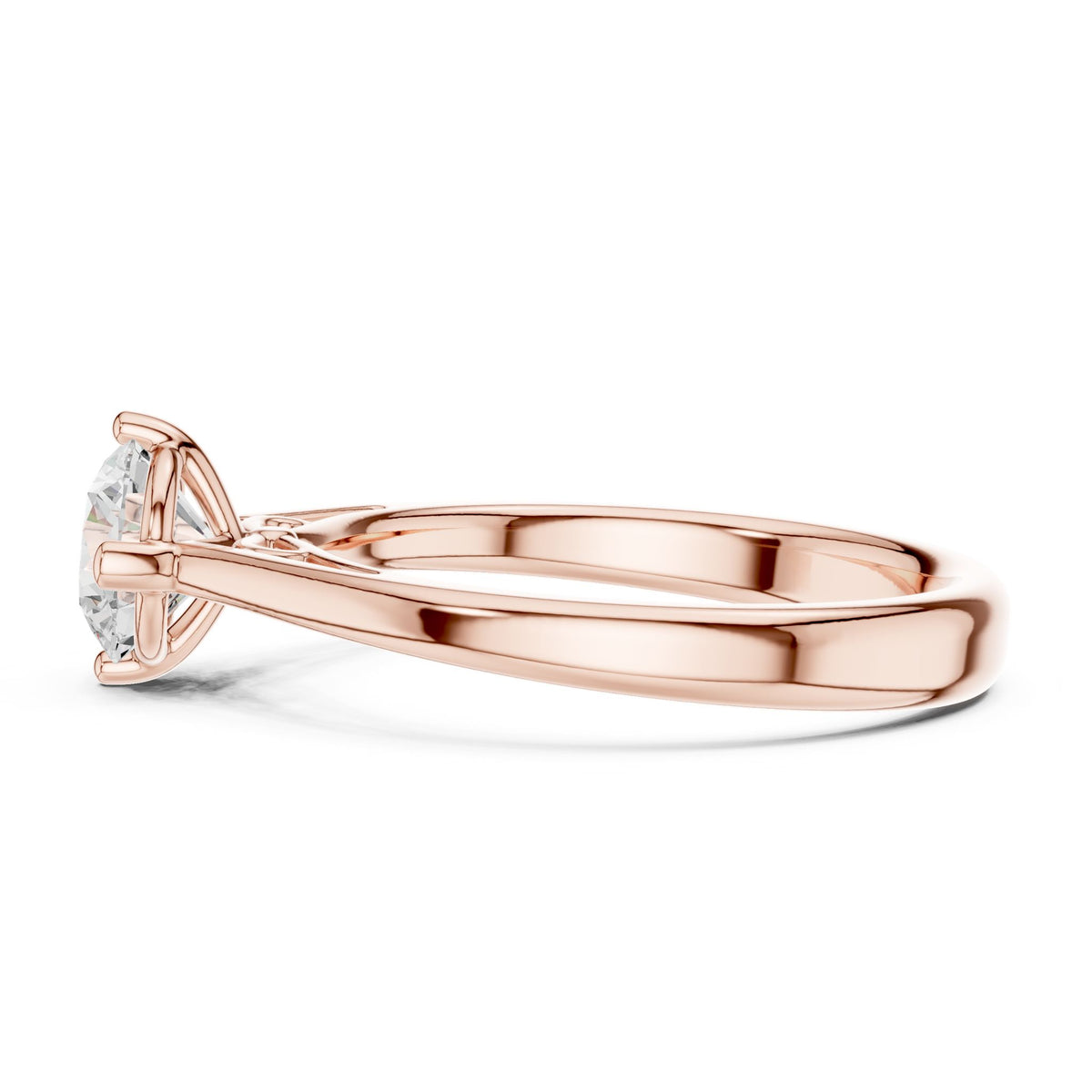 Round Solitaire Lab Grown Diamond Engagement Ring