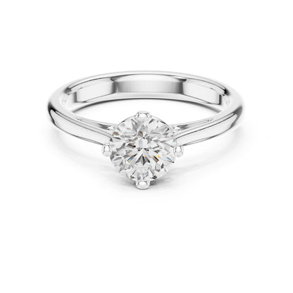 Round Solitaire Lab Grown Diamond Engagement Ring