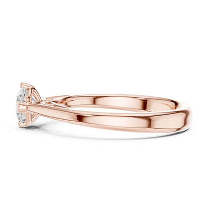 Round Solitaire Lab Grown Diamond Engagement Ring