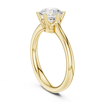 Round Solitaire Lab Grown Diamond Engagement Ring