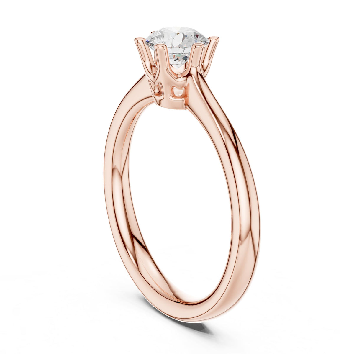 Round Solitaire Lab Grown Diamond Engagement Ring