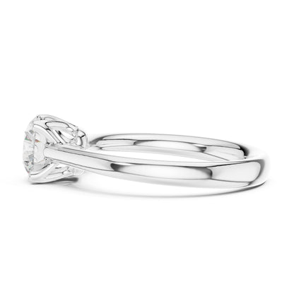 Round Solitaire Lab Grown Diamond Engagement Ring
