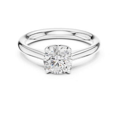 Round Solitaire Lab Grown Diamond Engagement Ring