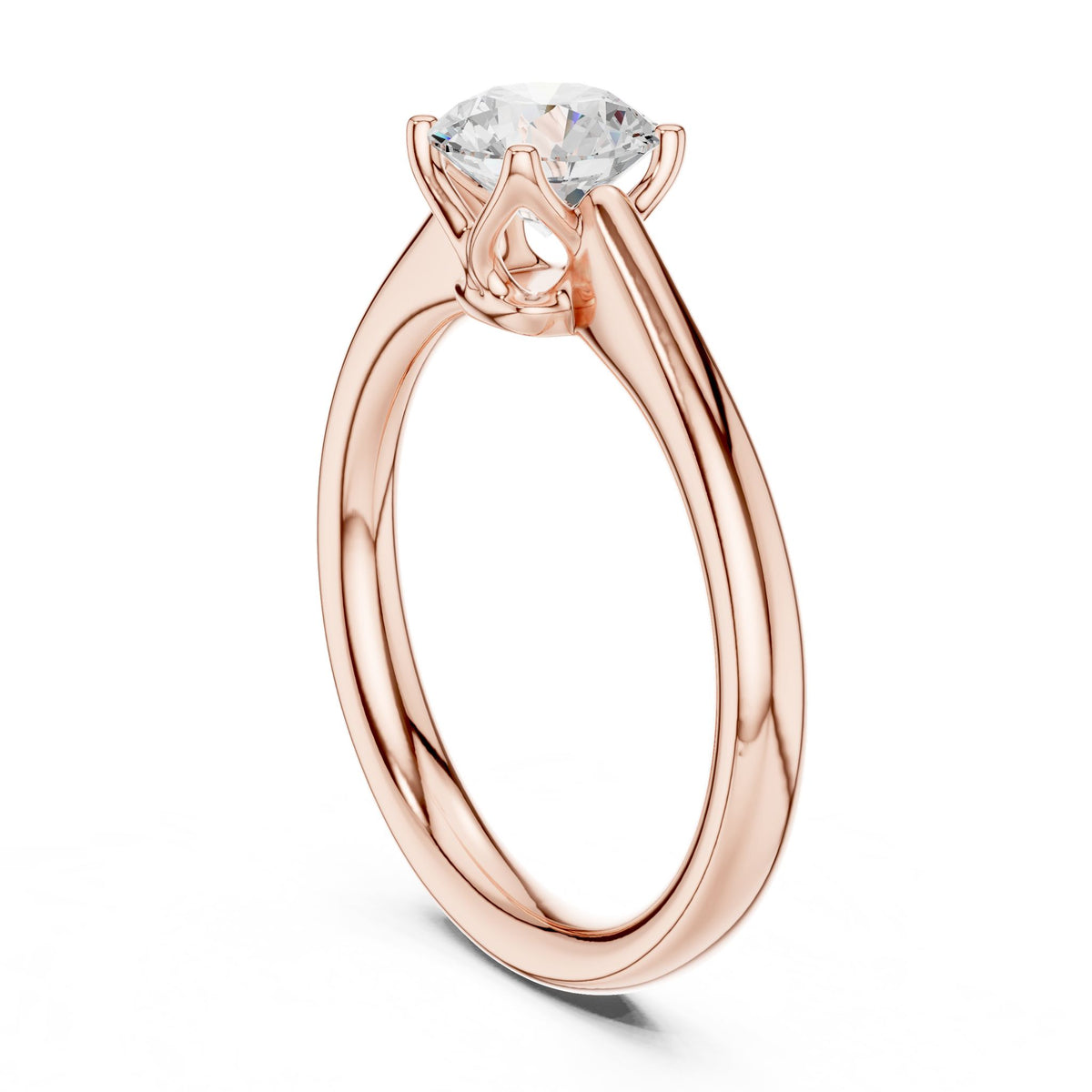 Round Solitaire Lab Grown Diamond Engagement Ring