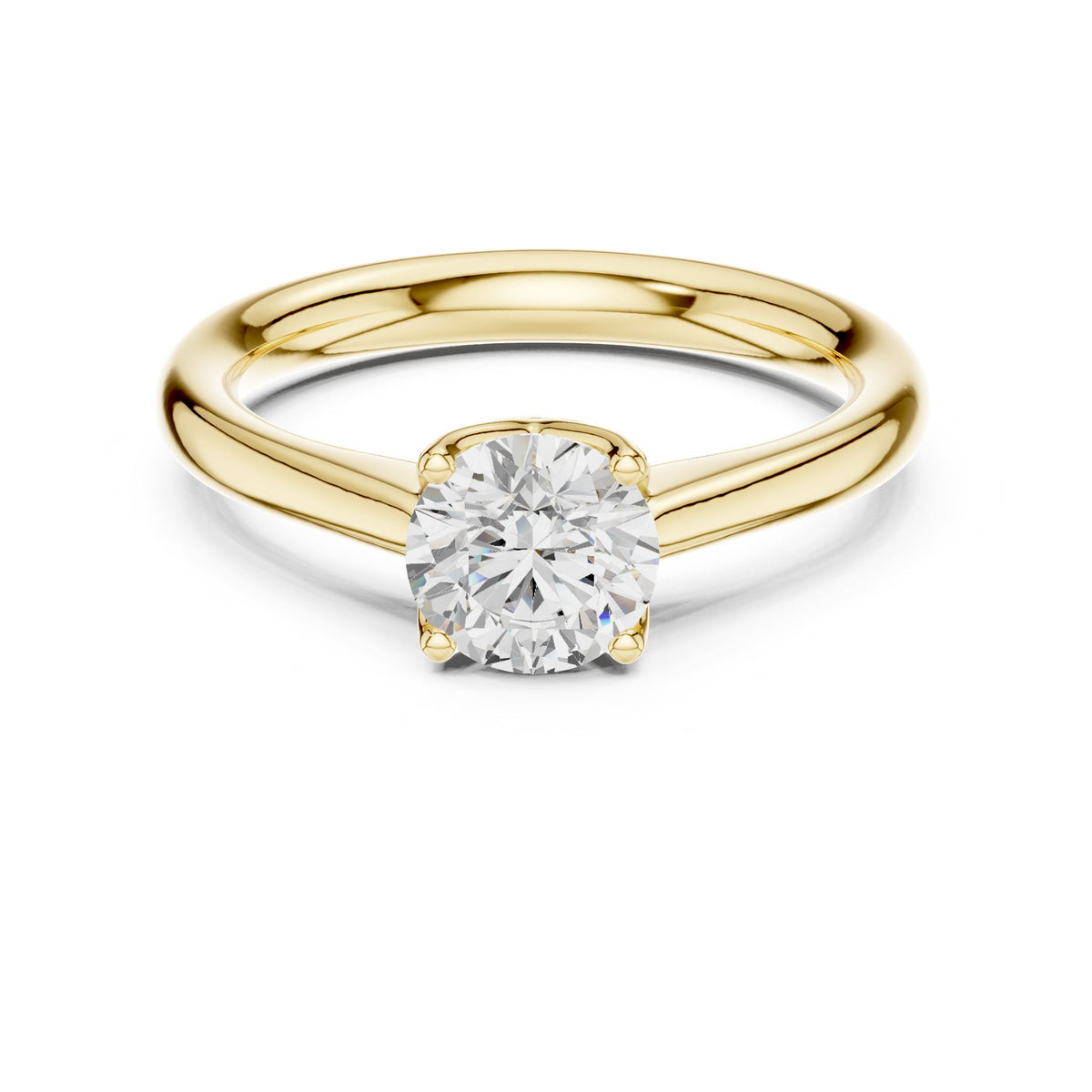 Round Solitaire Lab Grown Diamond Engagement Ring