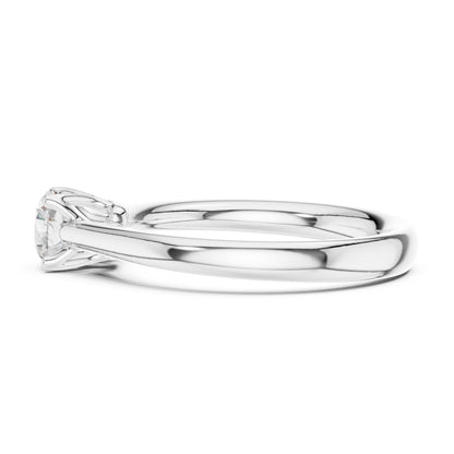 Round Solitaire Lab Grown Diamond Engagement Ring