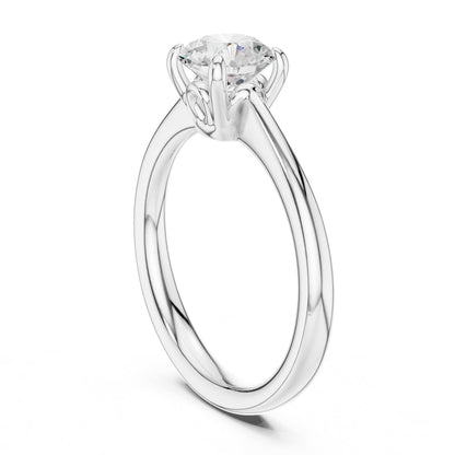 Round Solitaire Lab Grown Diamond Engagement Ring