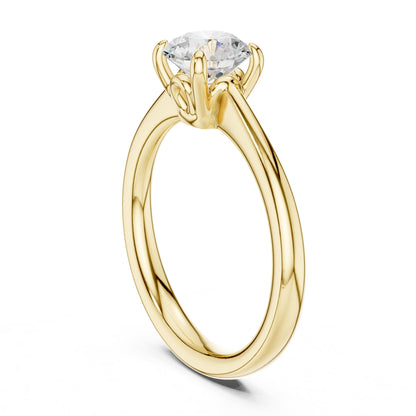 Round Solitaire Lab Grown Diamond Engagement Ring
