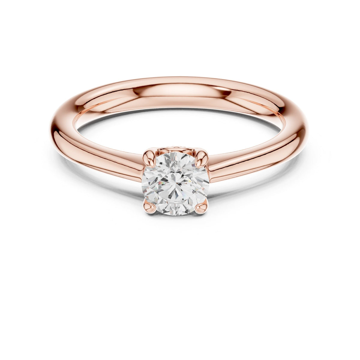 Round Solitaire Lab Grown Diamond Engagement Ring