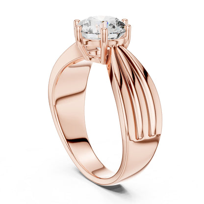Round Solitaire Lab Grown Diamond Engagement Ring