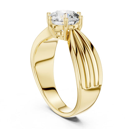 Round Solitaire Lab Grown Diamond Engagement Ring