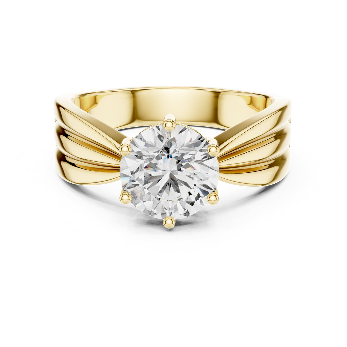 Round Solitaire Lab Grown Diamond Engagement Ring