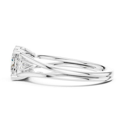 Round Solitaire Lab Grown Diamond Engagement Ring