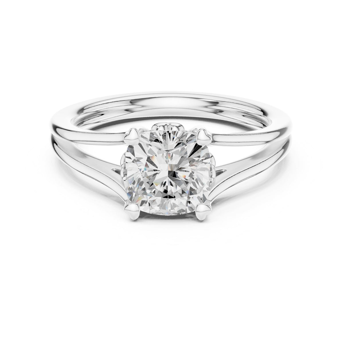 Round Solitaire Lab Grown Diamond Engagement Ring