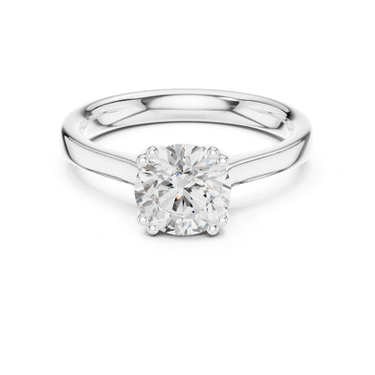 Round Solitaire Lab Grown Diamond Engagement Ring