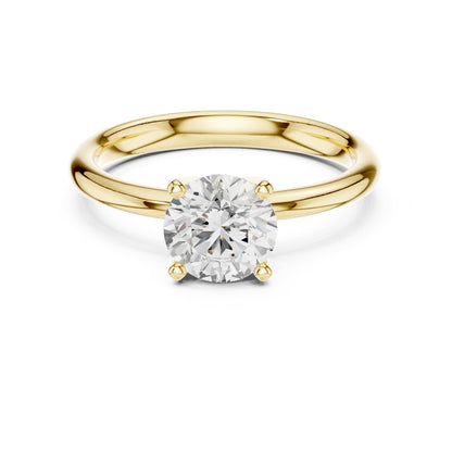 Round Solitaire Lab Grown Diamond Engagement Ring