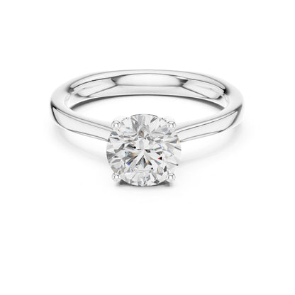Round Solitaire Lab Grown Diamond Engagement Ring