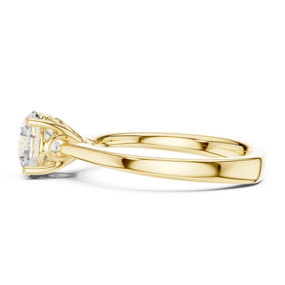 Round Solitaire Lab Grown Diamond Engagement Ring
