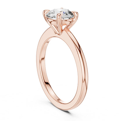 Round Solitaire Lab Grown Diamond Engagement Ring