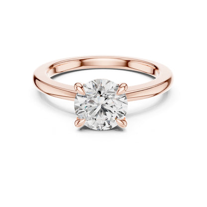Round Solitaire Lab Grown Diamond Engagement Ring