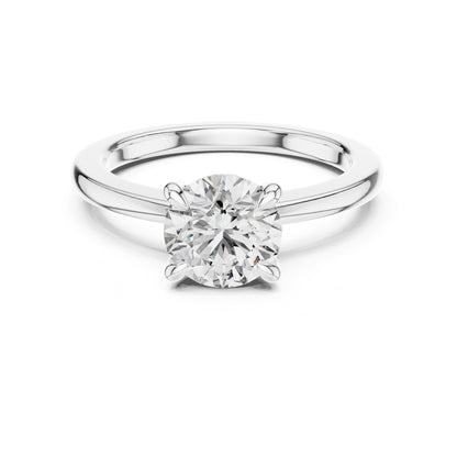 Round Solitaire Lab Grown Diamond Engagement Ring