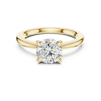 Round Solitaire Lab Grown Diamond Engagement Ring