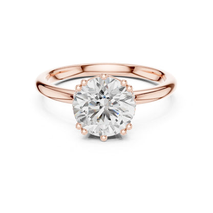Round Solitaire Lab Grown Diamond Engagement Ring