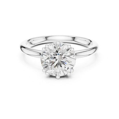 Round Solitaire Lab Grown Diamond Engagement Ring