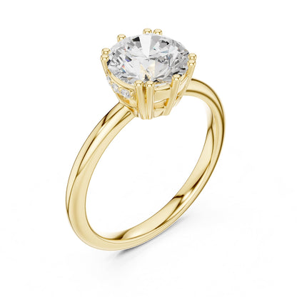Round Solitaire Lab Grown Diamond Engagement Ring