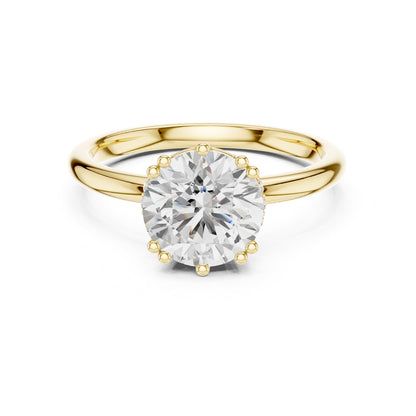 Round Solitaire Lab Grown Diamond Engagement Ring