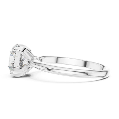 Round Solitaire Lab Grown Diamond Engagement Ring
