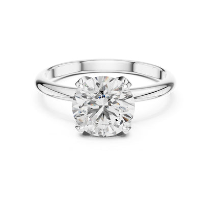 Round Solitaire Lab Grown Diamond Engagement Ring
